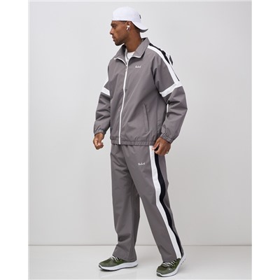 Спортивный костюм мужской весна-лето серого цвета 25736Sr