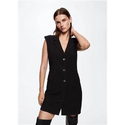 Vestido abertura espalda -  Mujer | MANGO OUTLET España