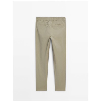 Pantalón popelín jogger fit