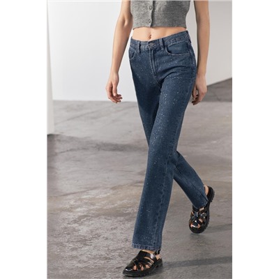 JEANS ZW COLLECTION BOOTCUT TIRO ALTO BRILLOS