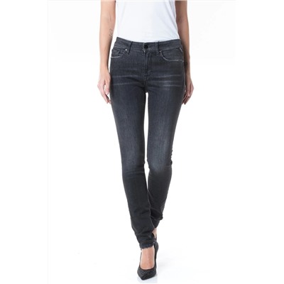 Vaquero skinny fit de tiro alto Luzien - Gris oscuro