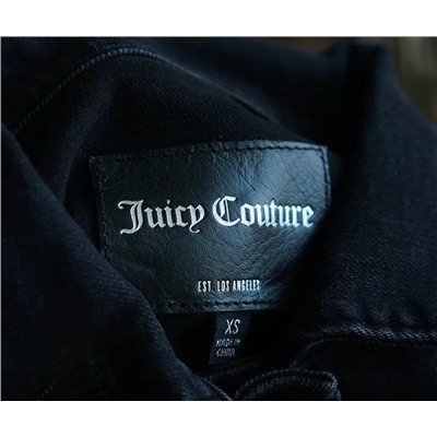 Juicy Couture ⭐️ хлопковая джинсовая укороченная куртка со стразами + шелковый шарфик   ✅материал: 74% хлопок; 22% полиэстер + спандекс