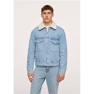 Cazadora denim borreguito -  Hombre | MANGO OUTLET España