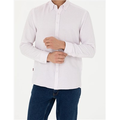 Bordeaux Slim Fit рубашка с длинным рукавом