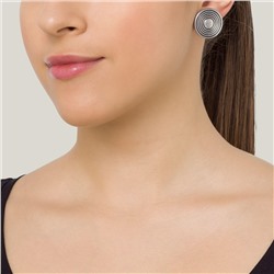 Pendiente redondo plata Gloria Mago plata chapado 'chapa surco' plateado