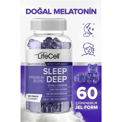 Lifecell Sleep Deep - Натуральный комплекс мелатонина, пищевая добавка для глубокого сна без стресса