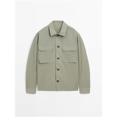 Sobrecamisa algodón bolsillos pecho