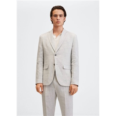 Americana traje slim fit lino -  Hombre | MANGO OUTLET España