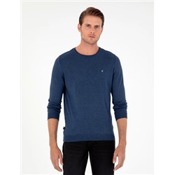 Indigo Melanj Slim Fit Bike Collar Основной вязаный свитер