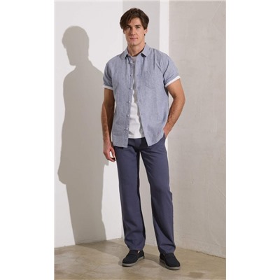 Брюки лен F111-0855 deep grey