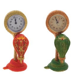 Фигурка декоративная с часами "Змейка" (AAAх1 н/п), L9,5 W8 H22 см, 2в.