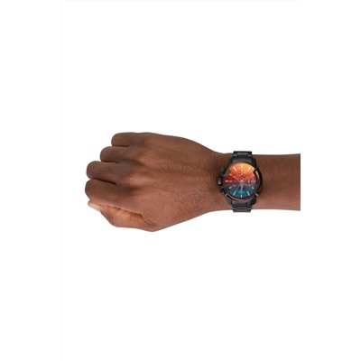 Reloj de cuarzo de acero - Cronógrafo - Negro