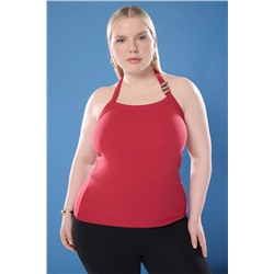 Красный аксессуар, сидя на кузова, блузка большого размера TBBSS25AF00055