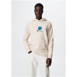 Sudadera algodón bordado -  Hombre | MANGO OUTLET España