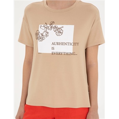 Bej Comfort Fit T -For