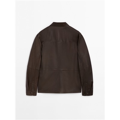 Sobrecamisa piel napa bolsillo