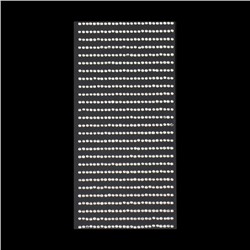 Стразы для декора, на клеевой основе, 7.5×15 см, d=2 мм, серебристые