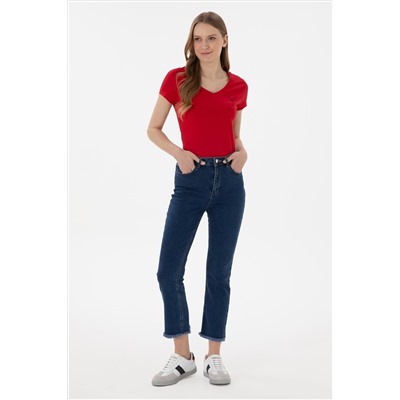 Женщина Red Basic T -Fish Surprise Discount в корзине