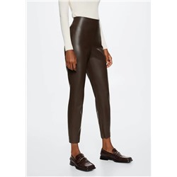 Leggings efecto piel aberturas -  Mujer | MANGO OUTLET España