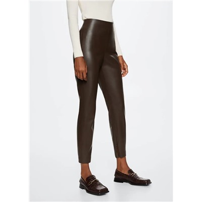 Leggings efecto piel aberturas -  Mujer | MANGO OUTLET España