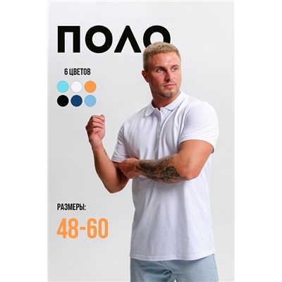 Мужская футболка поло 14401 / Белая