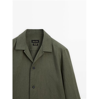 Sobrecamisa 100% lino bolsillos