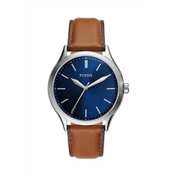 Reloj de cuarzo de piel - Marrón y plateado