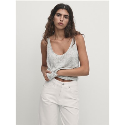 100% linen tank top