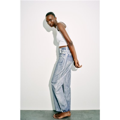 JEANS LOOSE TRF FOIL TIRO MEDIO