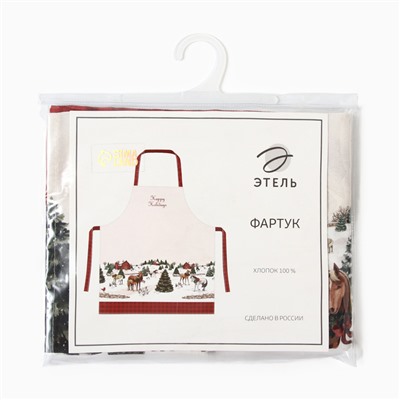 Фартук Этель Happy Holidays 60×70 см, 100% хлопок, саржа 190 г/м²