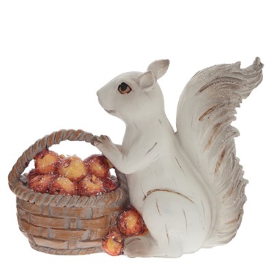Фигурка декоративная "Белочка", L15 W6 H12,5 см, 2в.