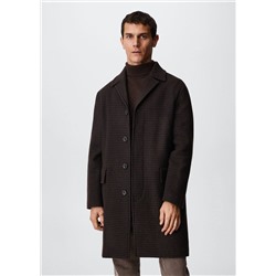 Abrigo lana pata de gallo -  Hombre | MANGO OUTLET España