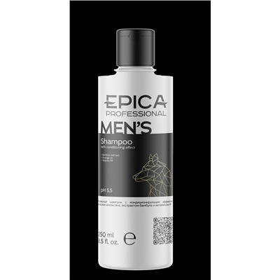 Men's Мужской шампунь с кондиционирующим эффектом, маслом апельсина, экстрактом бамбука и витамином PP, 250 мл.