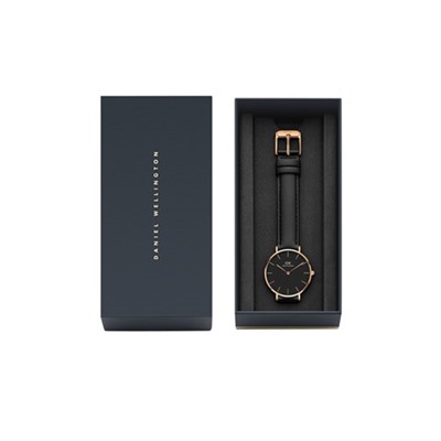 Reloj de cuarzo de piel y chapado en oro rosa Petite Sheffield RG