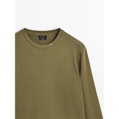 Jersey punto estructura cuello redondo
