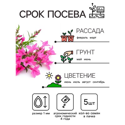 Семена цветов Лобелия "Розамунда", 5 шт.