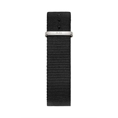 Reloj de cuarzo de poliéster Classic Cornwall S - Plateado y negro
