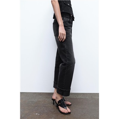 JEANS TRF SLIM FOLDED FIT TIRO BAJO