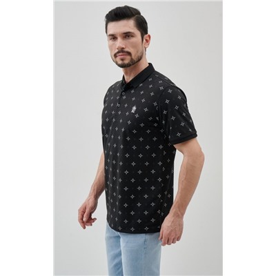 Футболка-поло FJ207-07 black print