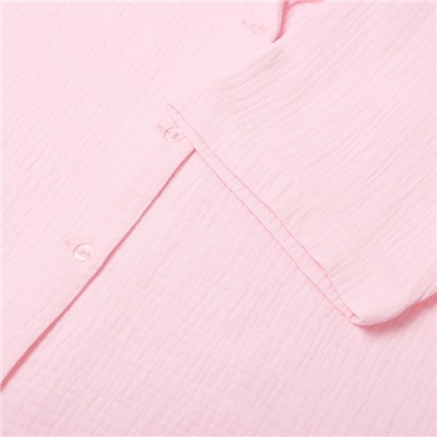 Пижама женская (рубашка, шорты) KAFTAN Basic размер 40-42, розовая