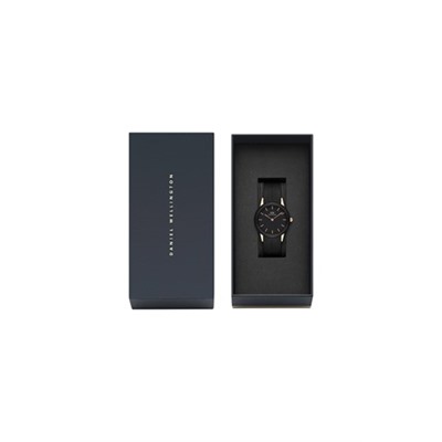 Reloj de cuarzo de caucho Motion - Negro y rosa dorado