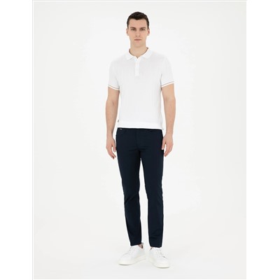 Кнопка Ecru Slim Fit с Polo Yaka Knitwear T -Fork