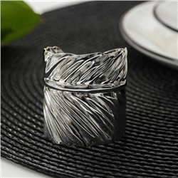 Кольцо для салфетки «Лист», 6,5×4,5×5 см, цвет серебряный