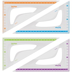Треугольник 30°, 19см Berlingo "Color", пластиковый, ассорти, европодвес