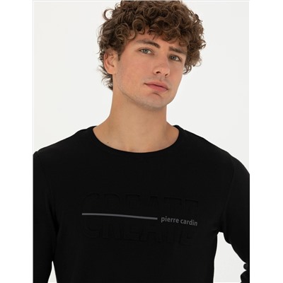 Black Slim Fit Bike Yaka Knitwear свитер