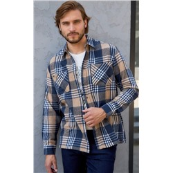 Рубашка фланель F321-0470-1 beige