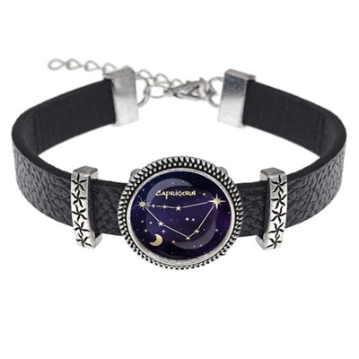 BSK2-0321 Кожаный браслет Знаки Зодиака - Козерог