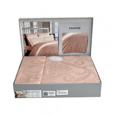 Постельное белье Karven жаккард евро Damask Powder