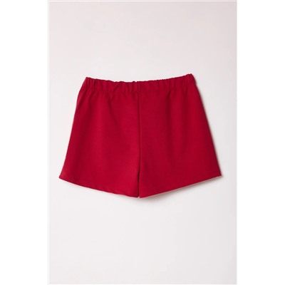 Burgundy Color Block Mini Shorts & Bermuda Twoss25sr00063