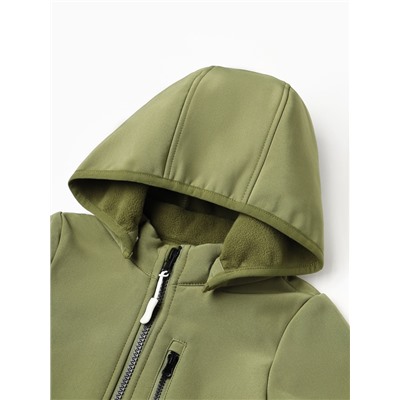 Комбинезон демисезонный для мальчиков MINAKU из Softshell на флисе, непромокаемый, оливковый, рост 128 см